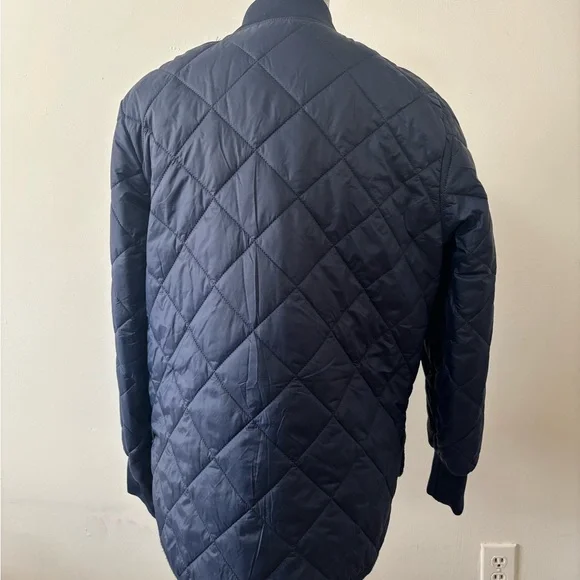 Esprit Blue Bomber Jacket with Quilted Design - Picture 6 of 9